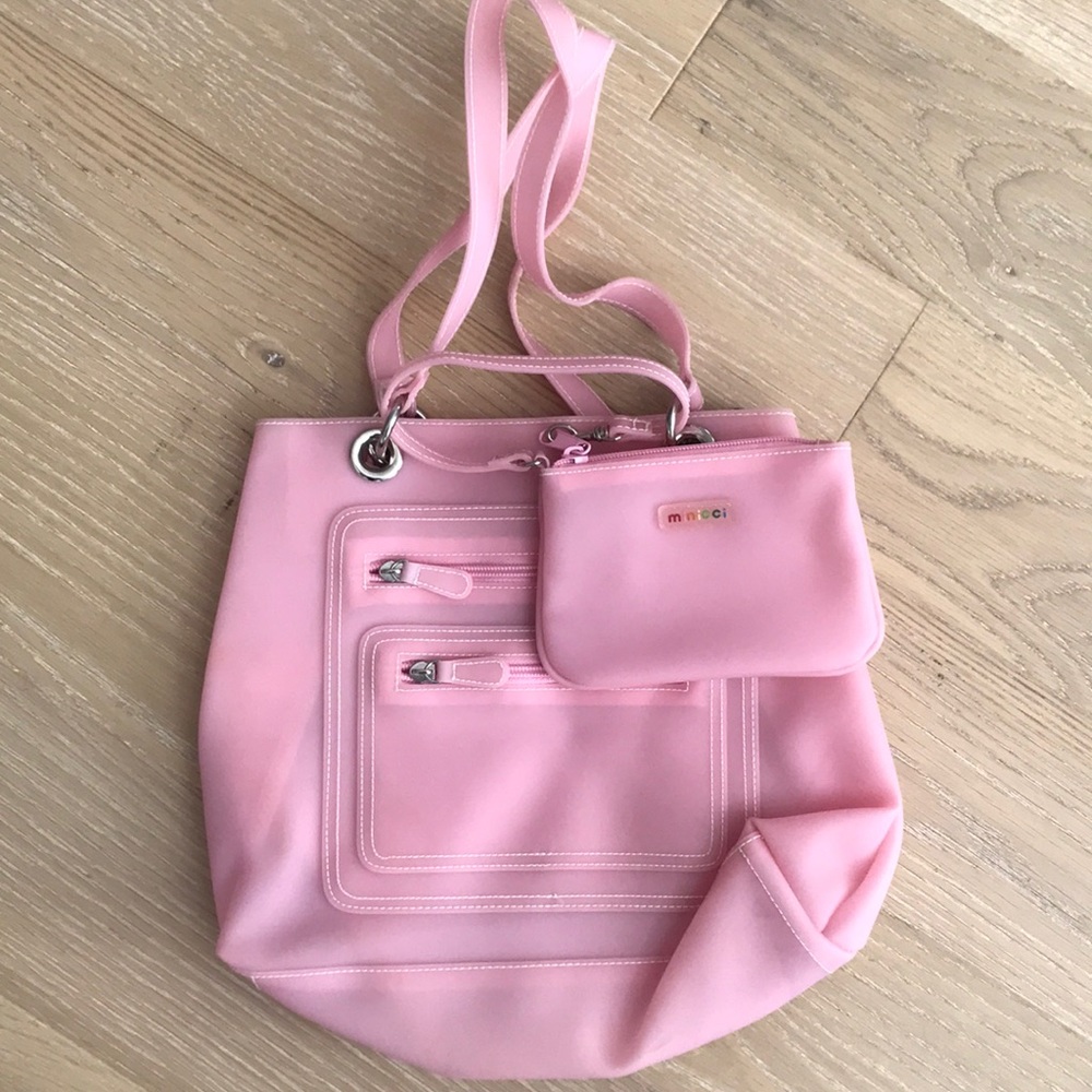 Pink purse and wallet combo
